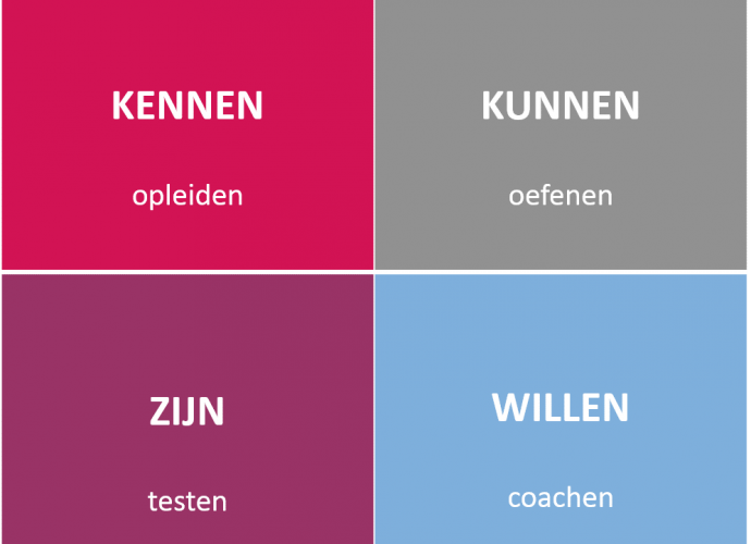 Vierkant model voor succesvol trainen