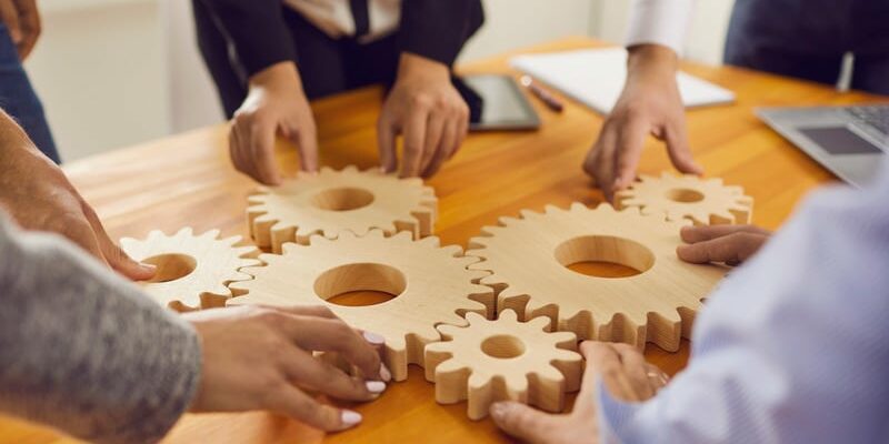 puzzelstukjes team functies