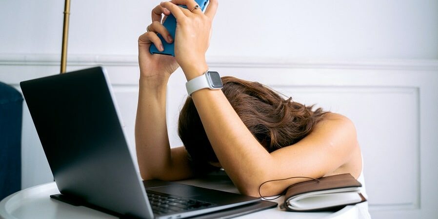 Burnout die een persoon doormaakt