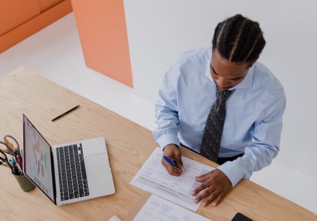 Productief druk op werk