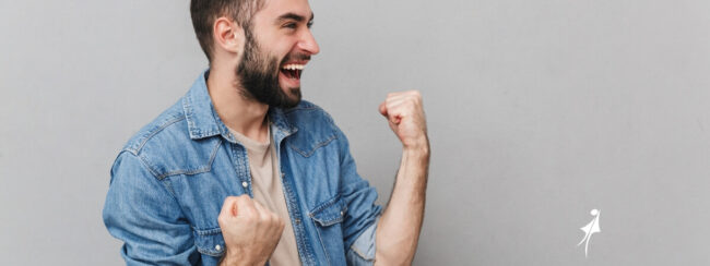 Man ervaart geluk Man ervaart geluk